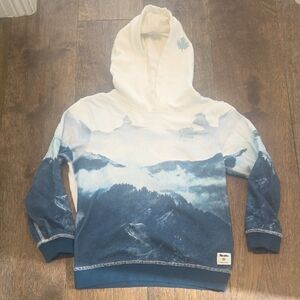 Roots Blue and White Kids Hoodie